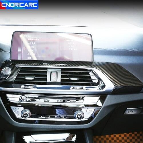 Car Styling Center Console Dashboard Panel Cover Trim For BMW X3 G01 G08 2018 2019 LHD Interior Carbon Fiber Color Sticker