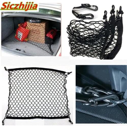 Car rear luggage elastic rope mesh bag storage bag for Skoda Octavia Fabia Rapid Superb Yeti Roomster