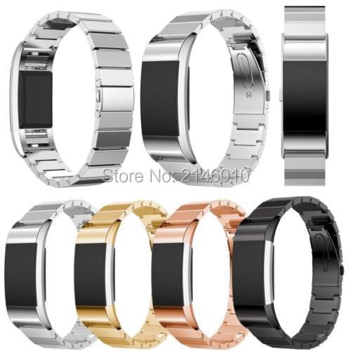 Stainless Steel Link Bracelet Watch Band Strap For Fitbit Charge 2 Smart Watch