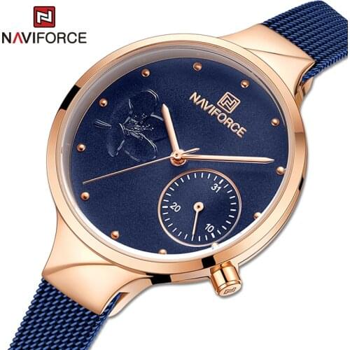 NAVIFORCE Womens Watches 2020 Luxury Brand Fashion Elegant Ladies Wristwatch Female Date Waterproof Girls Clock Relogio Feminino