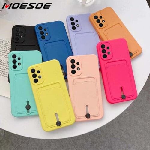 Card Holder Case For Samsung S21 Ultra Plus S20 FE A52 A72 A51 A32 5G A12 A21S A02S A82 Shockproof Back Card Slot Bag Cover