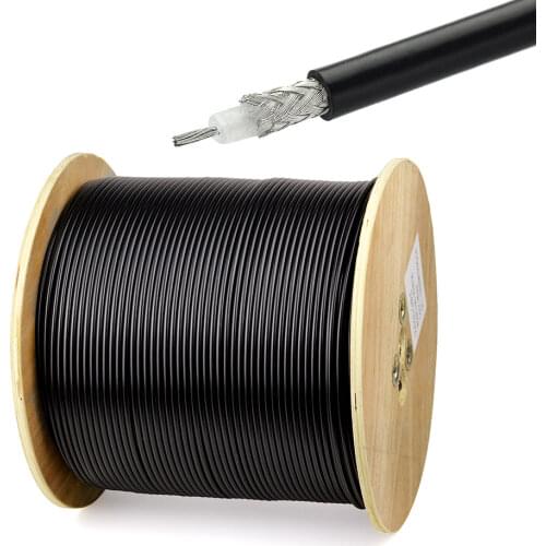 Superbat Black RG58 RF Coaxial Cable Connector Adapter RG58 / 50 Feet Coaxial Cable 50ohm
