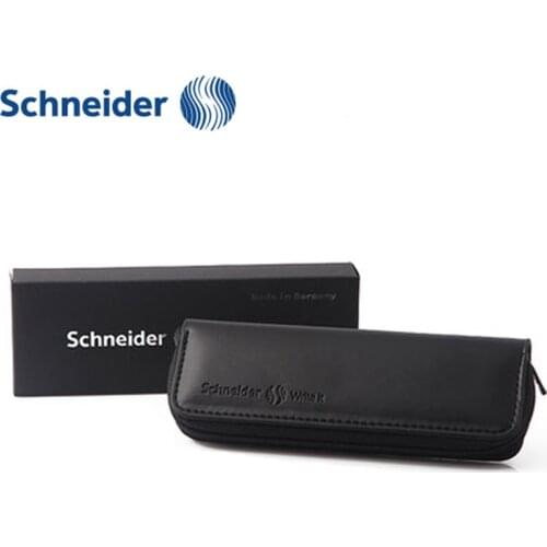 Schneider Black Leather pencil case pencil box school stationery box