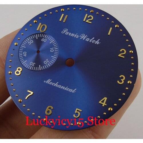 PARNIS Brand 38.9mm Watch Dial Plate With Rose Golden Marks Fit for 6497 Hand Winding Movement