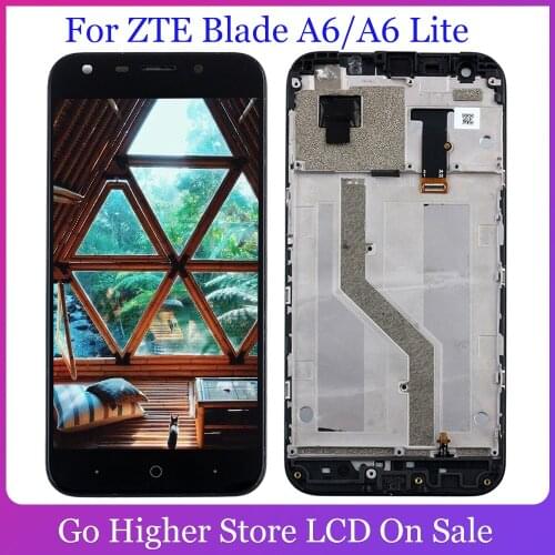 For ZTE Blade A6/A6 Lite LCD Display and Touch Screen Assembly Repair Parts With Frame+ Tools For ZTE Blade A0620 A0622