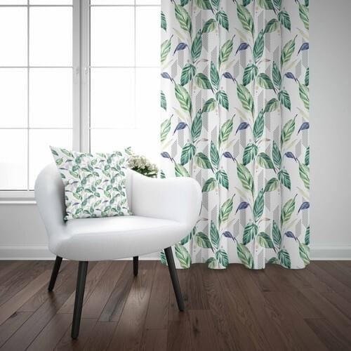 Else Green Vines 3D Decorative Modern Backdrop Curtain-140Cm x 270Cm