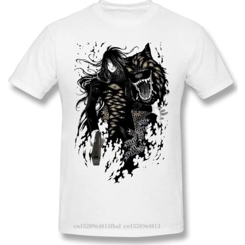 Hellsing Manga Abraham Van Helsing Anime Pure Cotton TShirt Alucard Essential Elegant T Shirt Leisure Men Tee Shirt Printing