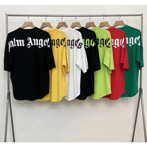 Palm Angels 21SS Logo letters Short sleeve t-shirt Print Cotton Casual Fashion Short Sleeve t-shirt boyfriend gift