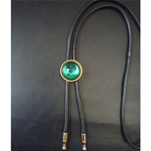 Collar Rope Unique Cosplay Green Bolo Tie Mens Gem Bow tie Ties For Men Necklace accessories Wedding Necktie