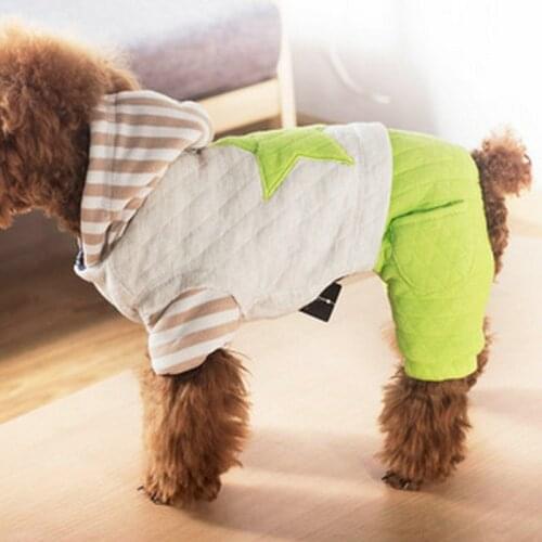 Wholesale Autumn Winter Xs Dog Clothes For Small Dogs Girl Boy Teddy Thick Warm Wadded Jumpsuits Puppy Hoodie Pet Clothing