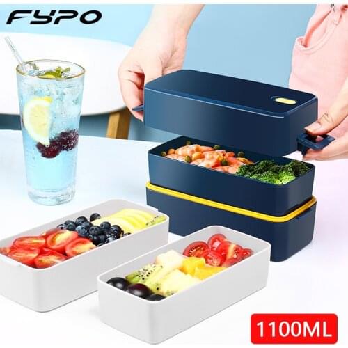 1100ML Lunch Box Microwave and Dishwasher Safe Leakproof Bento Box