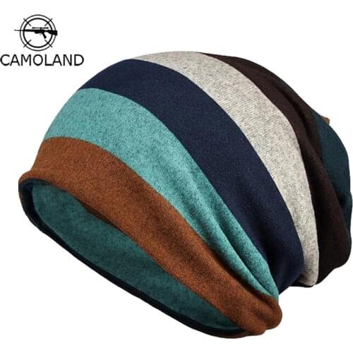 Fashion Autumn Winter Beanie for Men Women Slouchy Hat Helmet Liner Cotton Sports Cycling Hat Breathable Chemo Cap Warm Thermal