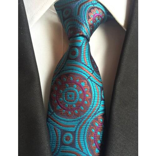Lingyao New Design 8cm Tie Men Luxury Paisley Necktie (Made of High Quality Shinny Colorful Thread)