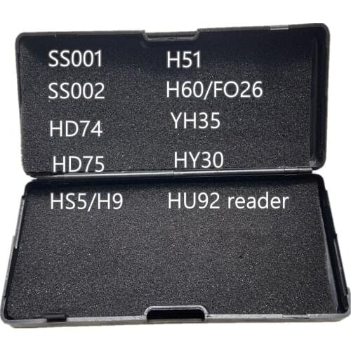 LiShi 2 in 1 decoder tool SC1kw1 HY30 YH35 HU92 FO26 HD74 HD75 SS001 SS002 HS5/H9 locksmith tool set for open lock