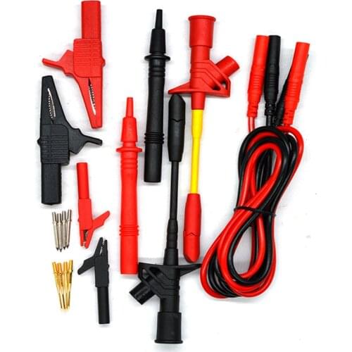 New!Car repair tool!Replaceable Multimeter Probe Probes Test Hook&Test Lead kit kits 4mm Banana Plug Alligator Clip Test Leads