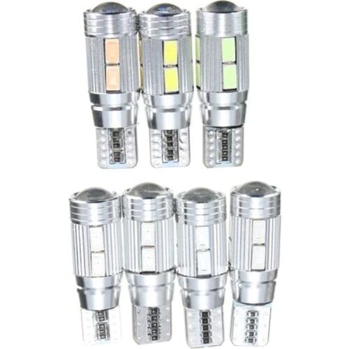 Decode Multi-Resistance T10 5630 10smd With Lens Car Width Lamp Clearance Lights Car License Plate Lights 2pcs Indicator lights
