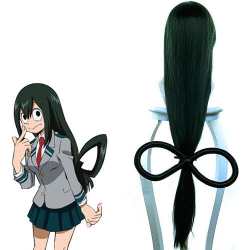My Hero Academia Boku No Hero Academia Asui Tsuyu Wig Cosplay Costume Wigs Long Hair