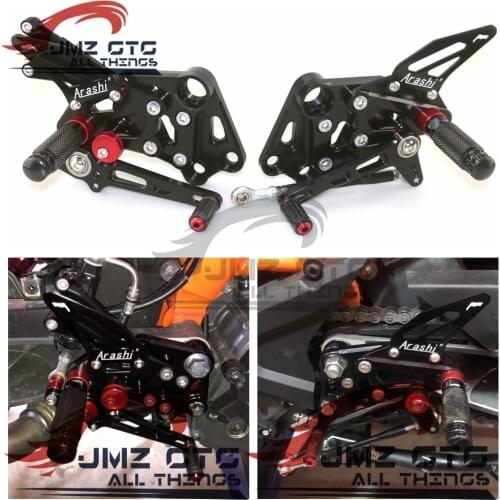 Motorcycle CNC Adjustable Rear Set Rearsets Footrest Foot Rest For KTM RC390 RC125 RC200 2014 2015 2016 2017 2018