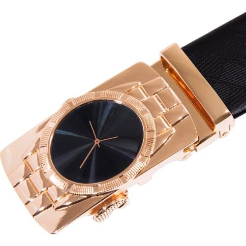 PK-2093 Barry.Wang New 110 cm - 160 cm Mens Belts Luxury Cow Leather Time Walker Luxury Designer Belts For Mens Wedding Business