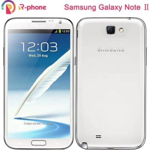 Original Samsung Galaxy Note II N7100 8MP Camera Quad-Core GSM 3G 5.5'' Samsung Note 2 Refurbished Unlocked CellPhone