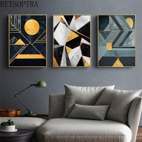 Modern Wall Art Abstract Shape Canvas Poster Minimalist Canvas Print Painting Geometry Triangle Picture Nordic Style Room Decor