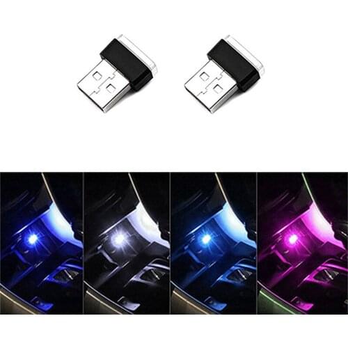 USB Atmosphere Lamp 5V LED Interior Light White Blue Purple Ice-blue For Car decoration