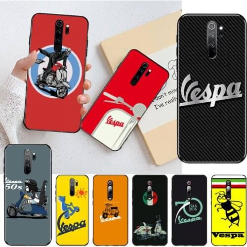 Vespa Scooter Phone Case for Redmi 9A 8A 7 6 6A Note 9 8 8T Pro Max Redmi 9 K20 K30 Pro