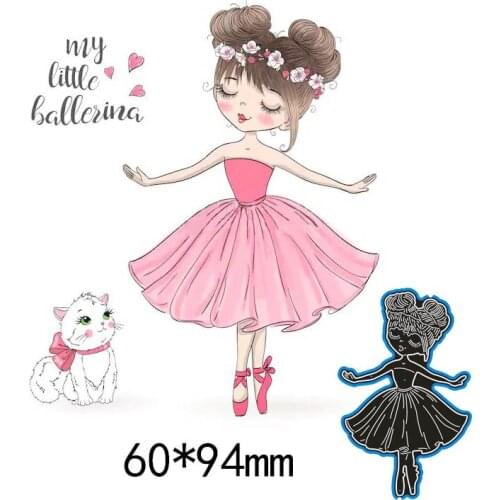 60*94mm Ballet girl Die Cuts Folder Card Making Album Scrapbooking Embossing Dies Metal DIY Embossing Stencils Template
