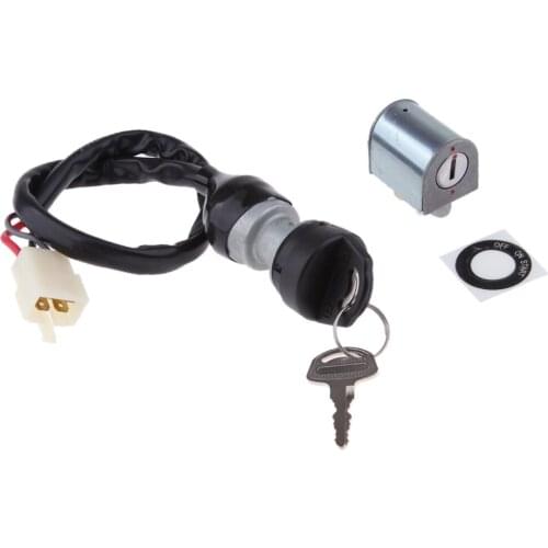 Motorcycle Ignition Switch Lock + Fuel Gas Tank Cap Cover Lock Key Replacement for CF800