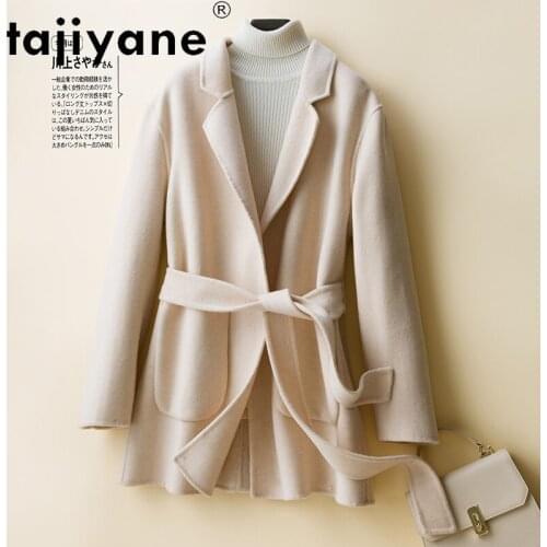 Womens 2021 Winter Coats Women 100% Wool Jackets Double-sided Woolen Long Coat High Quality Casaco Feminino TN1558