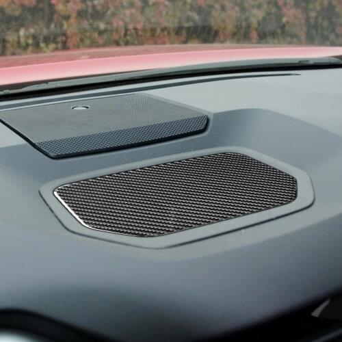 Car Styling Real Carbon Fiber Interior Dashboard Storage Cover Trim Stickers for Toyota Tundra 2014-2021