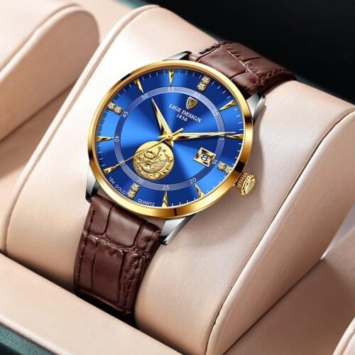 LIGE DesignNew Watch Men Ultra Thin Dial 7MM Waterproof Clock Casual Leather Mens Watches Top Brand Luxury Quartz Watch For Men