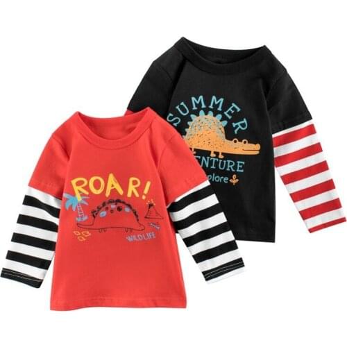 Kids Shirts cotton T-Shirt for Childrens Boys Shirt Child Kids Dinosaur Kid Cotton Cartoon Tops Clothing Clothes