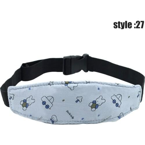 Infant Stroller Seat Sleeping Safety Fixed Strap Baby Head Support Safety Car Seat Neck Relief AN88