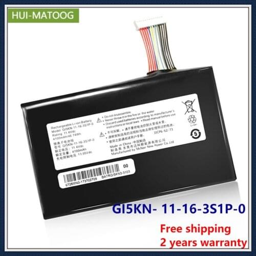 HUI-MATOOG GI5KN- 11-16-3S1P-0 Laptop Battery For Clevo Z7-KP7GT GI5KN- 00-13-3S1P-0 KP7D2 GI5KN 11.4V 4100mAh 46.74Wh