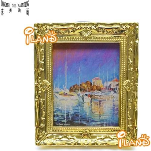 Oil Painting world famous paintings Gulf landscape Mini on Small Thin Board Match Framework High Quality 2021030503
