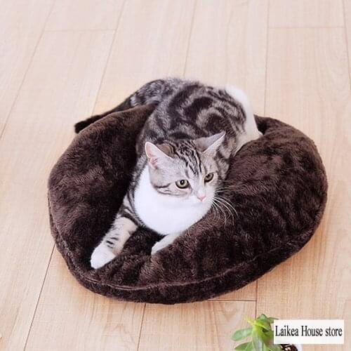 Pet Bed For Cats And Dogs Soft Nest Pet Nest Sleeping Bag Pad Tent Pets Cozy Beds Warm And Comfortable In Winter Solid Color