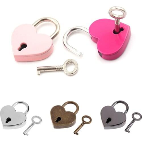 Mini Heart Shape Padlocks Password SecurityTravel Safe Lock For Padlock Luggage Lock Of Gym Handbag Suitcase Drawer Durable Lock