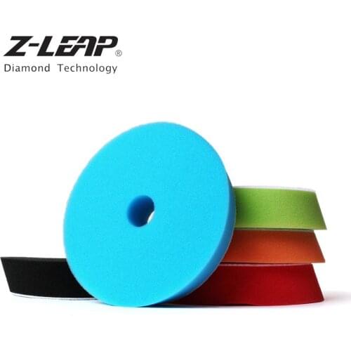 Z-LEAP 6" 5PCS Car Foam Sponge Buffing Pads Kit 150mm Glass Polishing Disc Colorful Wheel For Polisher Cleaning Waxing Polishing