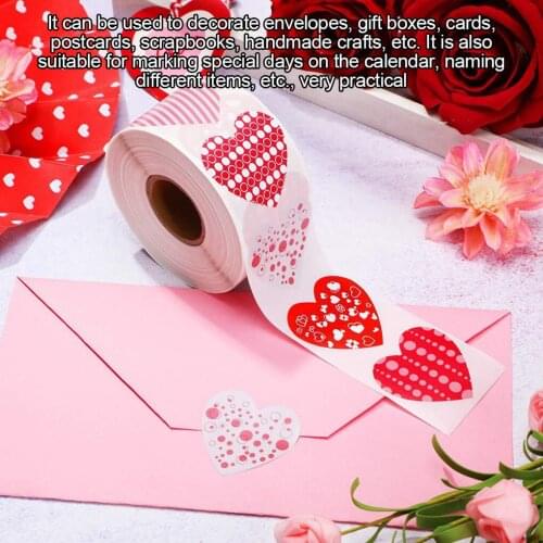 Sealing Sticker Heart Shape Packaging Label Waterproof Decor DIY Handmade Sealing Decal Birthday Party Wedding Supply