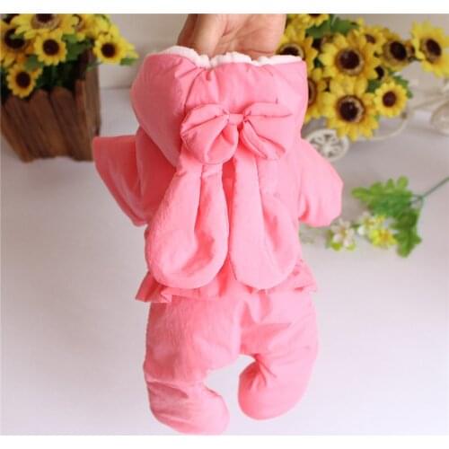 Autumn and Winter Clothes for Dogs Luxury Design Thick Four Feet Cartoon Design Pet Clothing with Rabbit Ears Decor Jumpsuit Pet