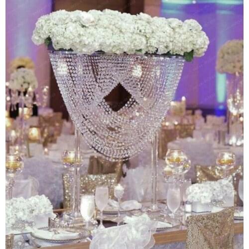 80CM height crystal wedding road lead props wedding cake stand table certerpieces event party decoration wedding flower holder