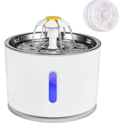 Cat Dog Water Fountain Drink Bowl Active Carbon Filter Automatic Pet Drinking Feeder Electric Cats Drinker Dispenser USB Powered