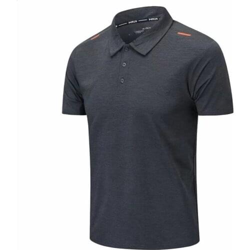 High Quality Men Short Sleeve Polo Shirt Sports Fitness Business Quick-drying Breathable UA Golf Lapel Top -40