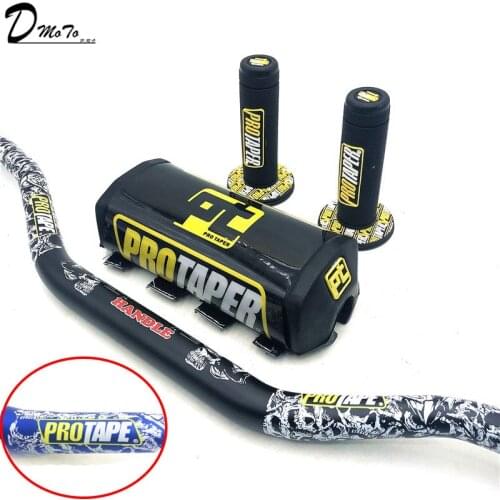 1-1/8" Handlebar with Bar Pads handle Grips For PROTAPER KTM CRF KLX Motorcycle Dirt Pit Bike ATV Quad Racing Bike