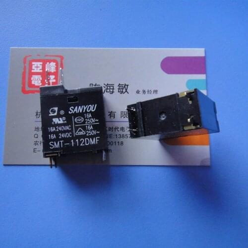 Free shipping lot (10 pieces/lot) SANYOU SMT-112DMF 12VDC 16A 4PINS Power Relay original New