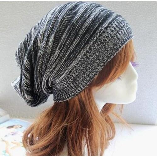 Female Ball Cap Women Hat for Women Girls Two-tone Melaleuca Fold Warm Hip-hop Knitted Beanies Thick Womens Skullies Beanies