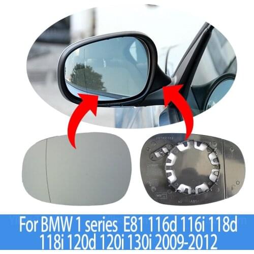 Rearview Replacement Wing Blue Heated Mirror Glass Left & Right for BMW 1 Series E81 116d 116i 118d 118i 120d 120i 130i 2009-12