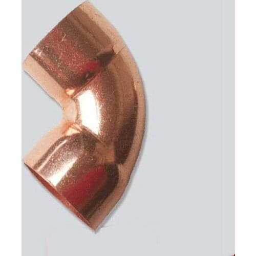 19mm Inner Dia x0.8mm Thickness Scoket Weld Copper End Feed 90 Deg Elbow Coupler Plumbing Fitting Water Gas Oil