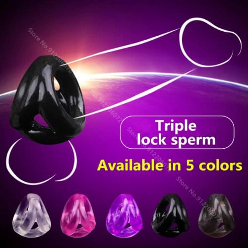 Strapon Cock Ring Silicone Penis Rings Male Chastity Device Scrotum Ball Stretcher Elastic Sex Toys For Men Ejaculation Delay